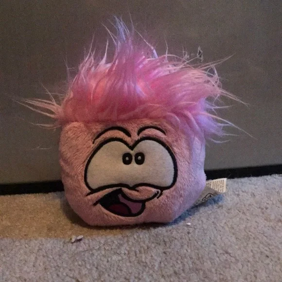 Penguin Plush Rainbow Puffle Plush DISNEY CLUB PENGUIN Pink Blonde